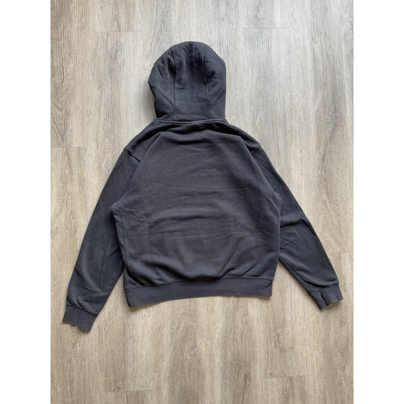 Rare Vintage Y2K Nike Swoosh Black Hoodie Sports Streetwear Gym Run Medium Yoga - Picture 2 of 8